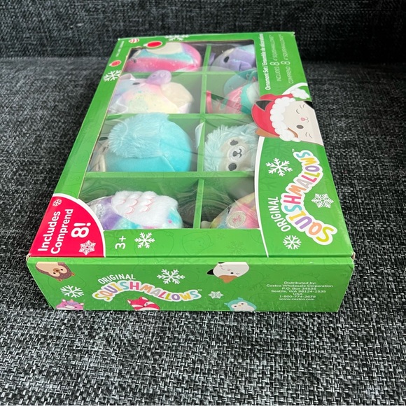 NIB Squishmallow Plush Ornament Set of 8 - Picture 3 of 4